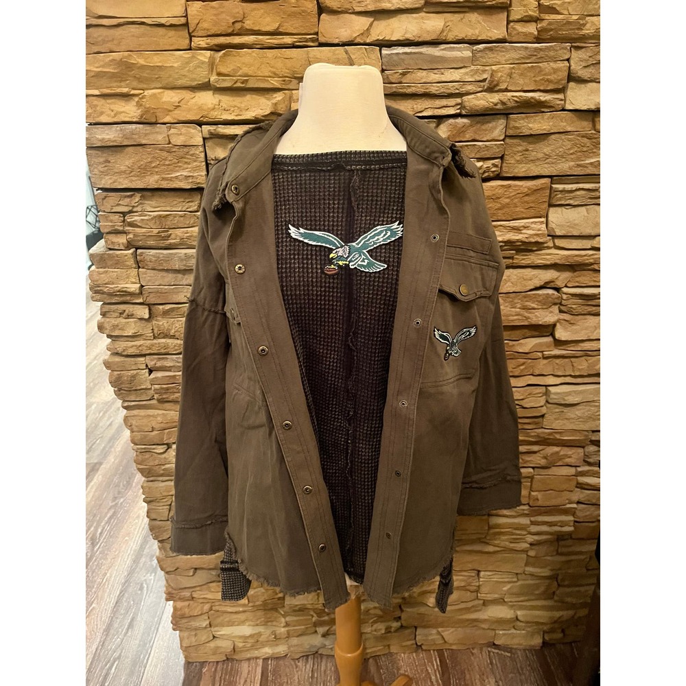 Vintage Eagles Olive  Denim Jacket Size M